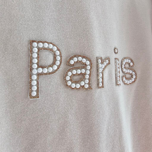 Women's A. Love Story Beige Paris Top - Size M - Picture 6 of 8